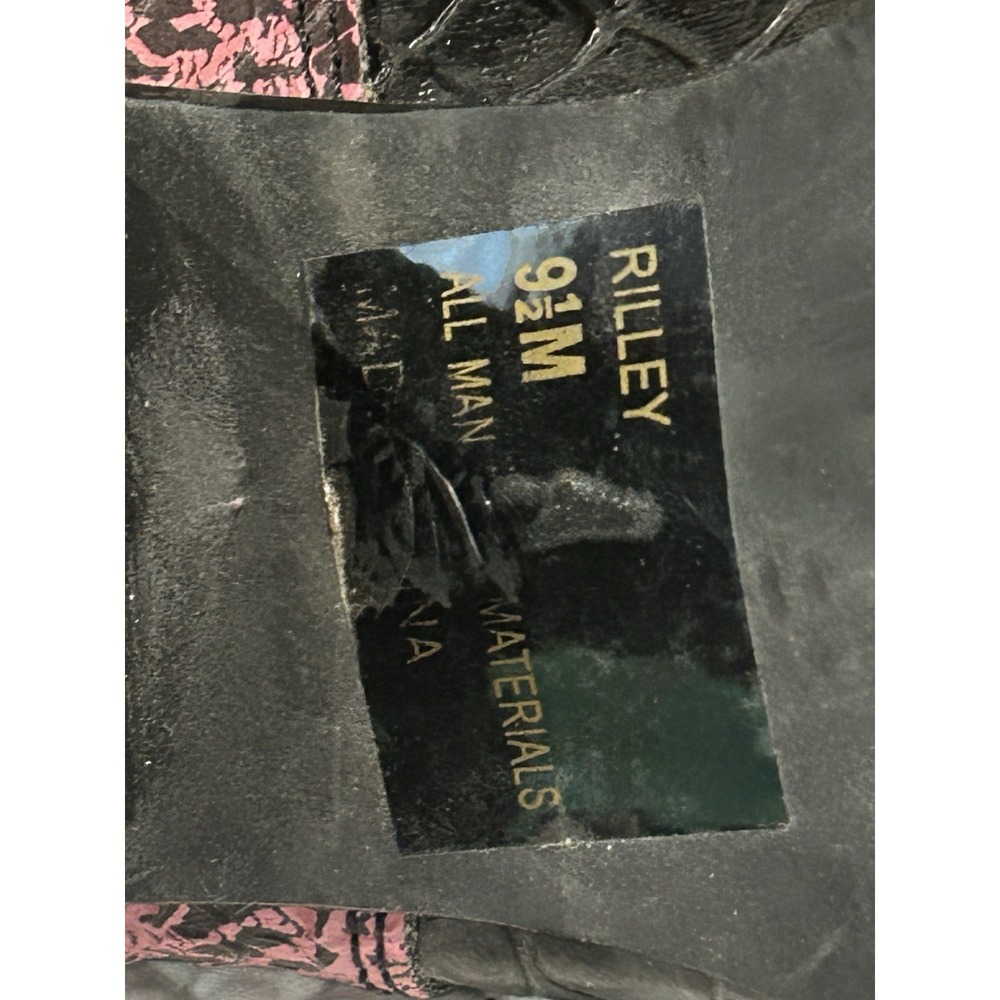 Rampage Western Mules Pink Black Snake Print‎ Pointed Clogs Heel Y2K Cowgirl 9.5 - Picture 9 of 9